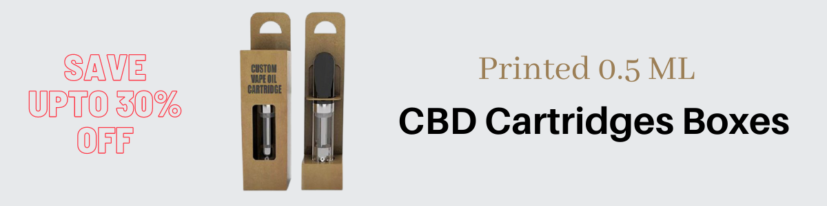 Printed 0.5ml CBD Cartridges Boxes